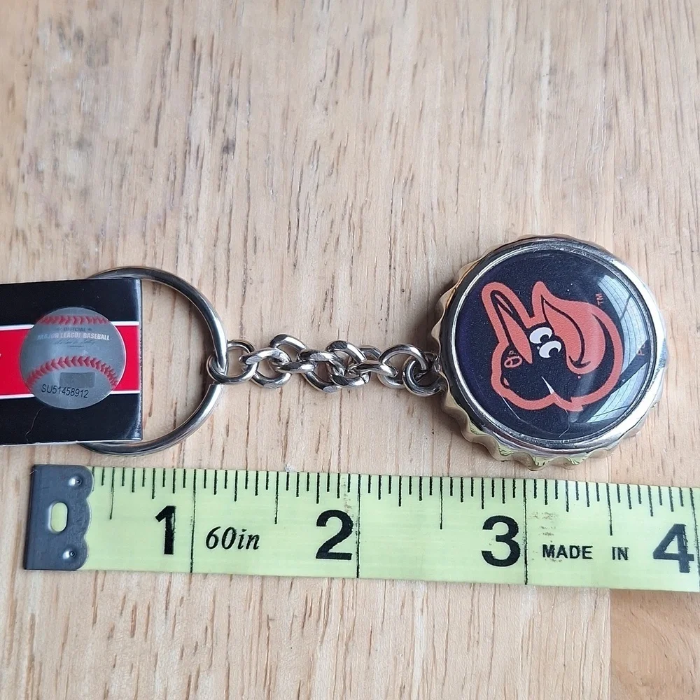 MLB Baltimore Orioles Bottle Cap Keychain